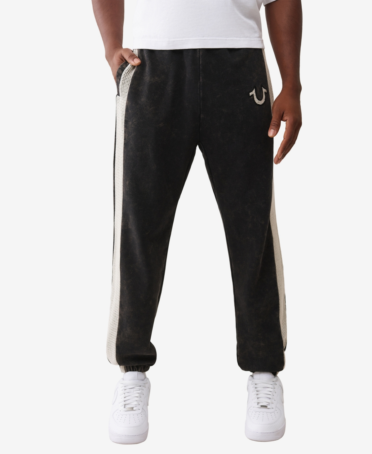 True Religion Men's Inset Detail Jogger Pants