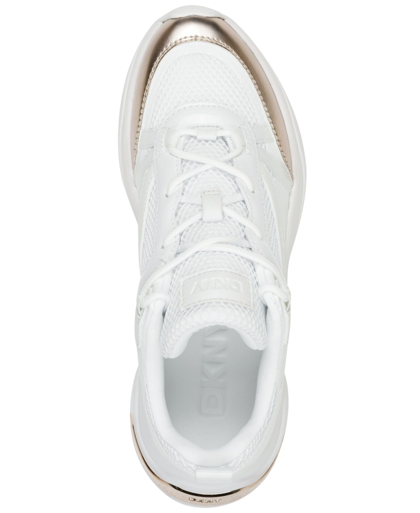 Женские кроссовки DKNY Juna Lace-Up, цвет: Белый / Шампань — фото 4