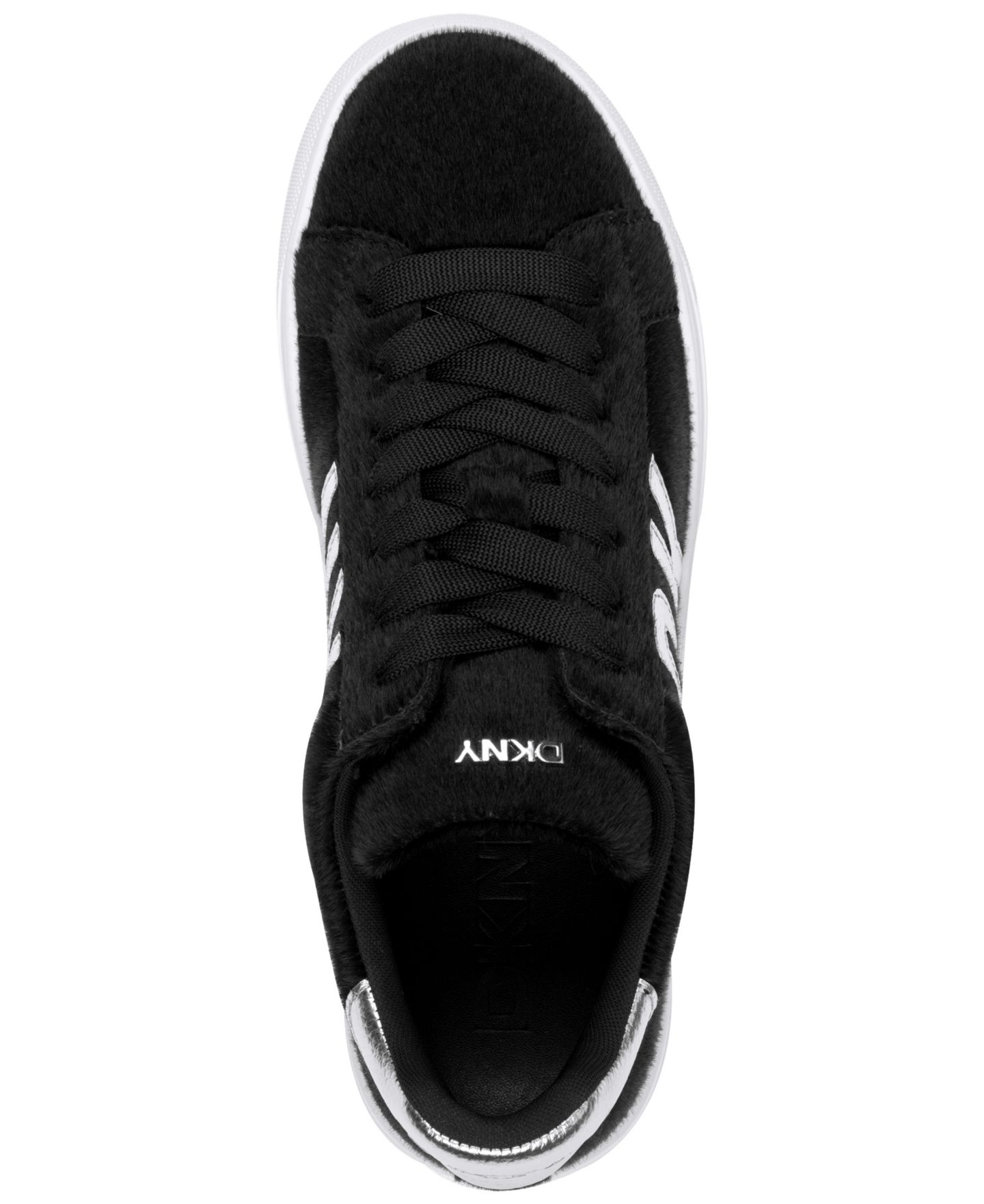 Женские кроссовки DKNY Abeni Platform Lace-Up, цвет: Чёрный / Серебряный — фото 4