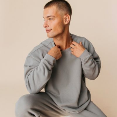 Men’s Organic Cotton Teddy Oversized Crewneck