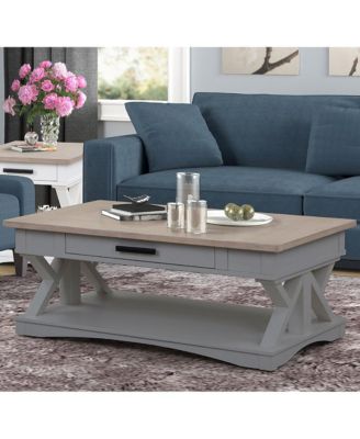 Americana Modern - Dove Cocktail Table with 2 Chairside Tables