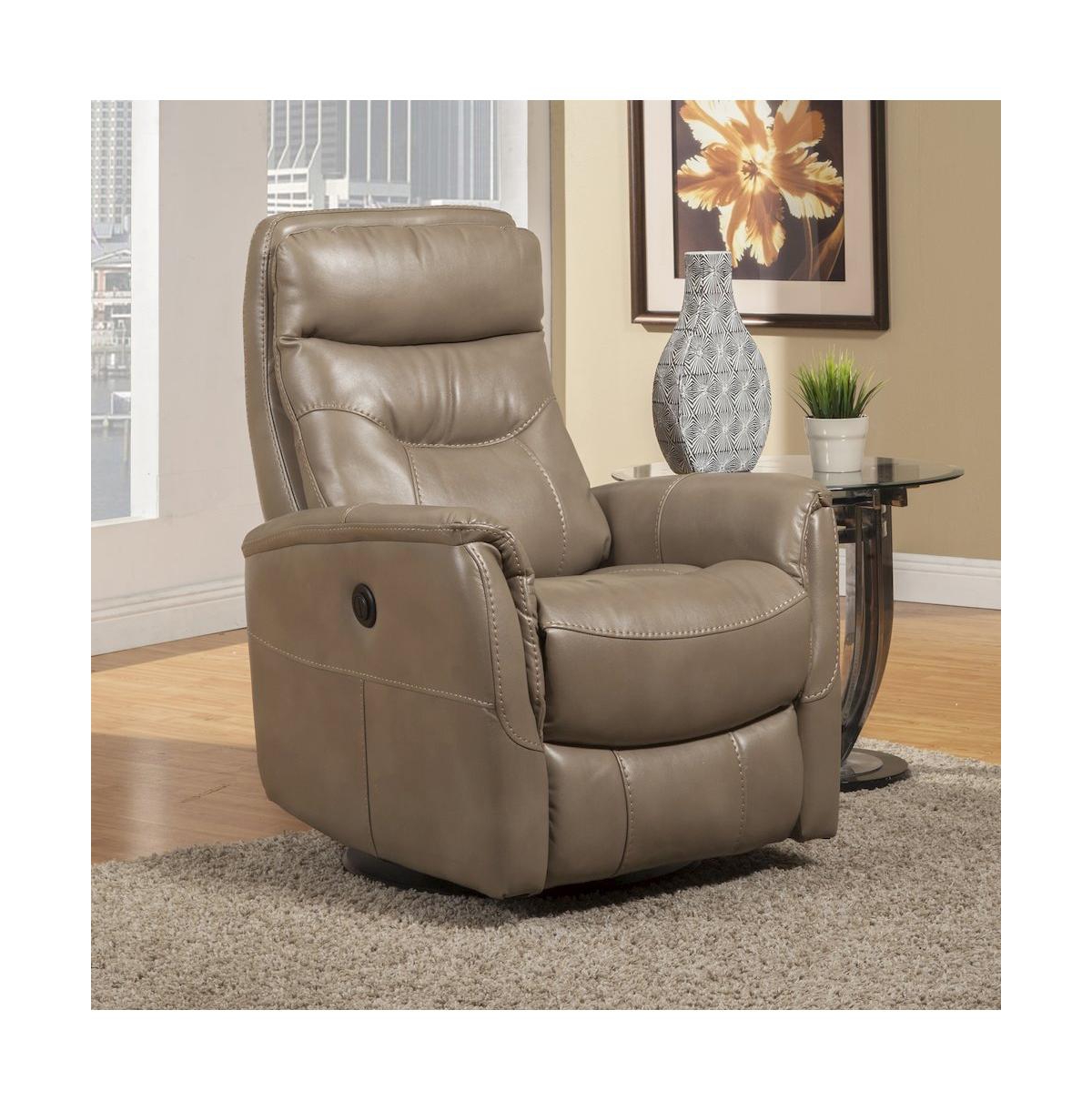 Parker Living Single Piece 90% Polyester, 10% Pu Gemini - Linen Power Swivel Glider Recliner