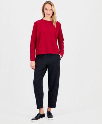 Women's Wool Long-Sleeve Crewneck Sweater