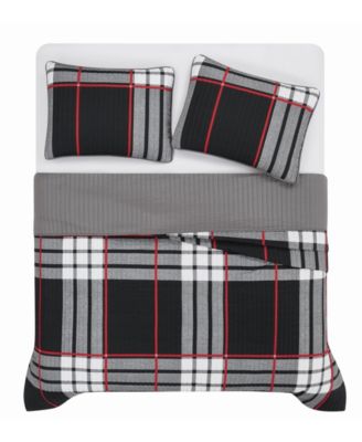 Danbury Plaid 3-Pc. Quilt Set, King