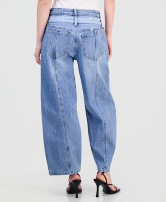 Women's High-Rise Barrel-Leg Jeans, Macy's Exclusive