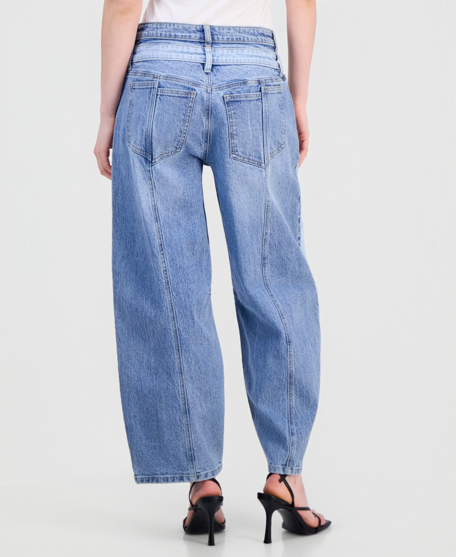 Women's High-Rise Barrel-Leg Jeans