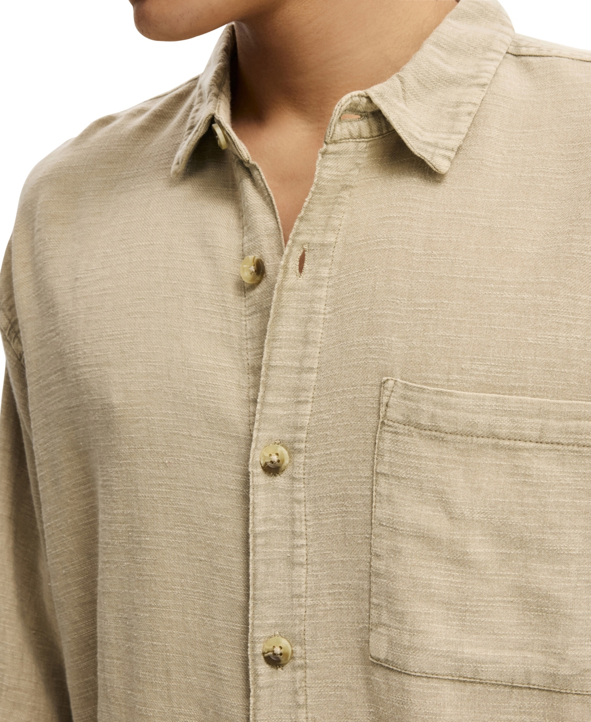 Cotton On Men's Washed Long-Sleeve Shirt