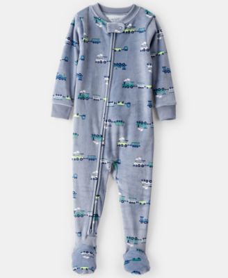 Baby Boys' or Baby Girl Dream Plush Footed Long-Sleeve One Piece Pajama