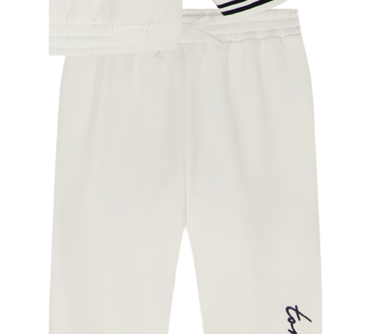 Tommy Hilfiger Girls 4-6x 2-piece Oversized Hoodie And Graphic Print Joggers Set In White