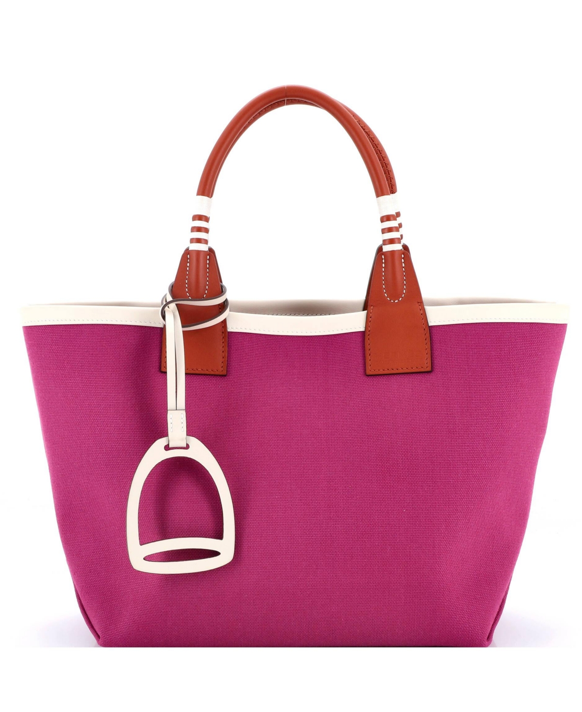 Pre-Owned HERMA‰S 25 Sac Steeple Tote Toile with Leather