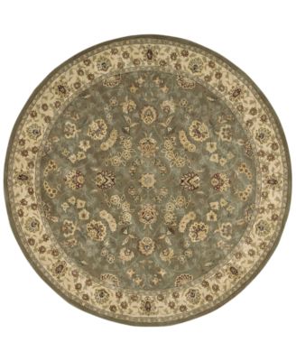 Wool and Silk 2000 2003 Olive Olive 6' Round Rug