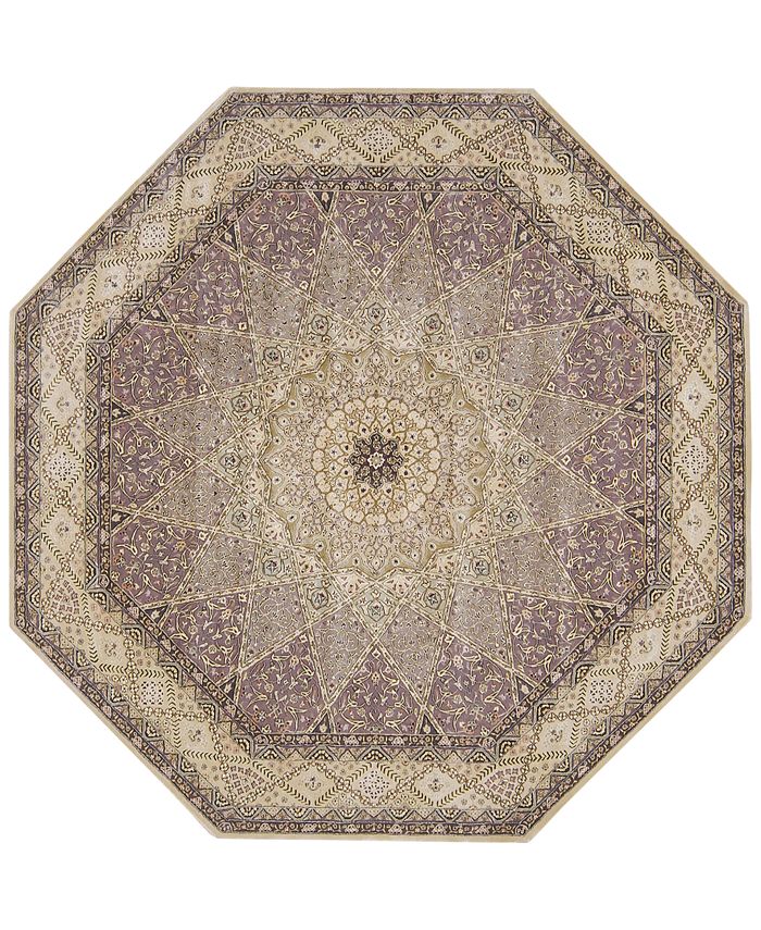Nourison Wool and Silk 2000 2117 Lavender 10'Octagonal Rug, - Macy's