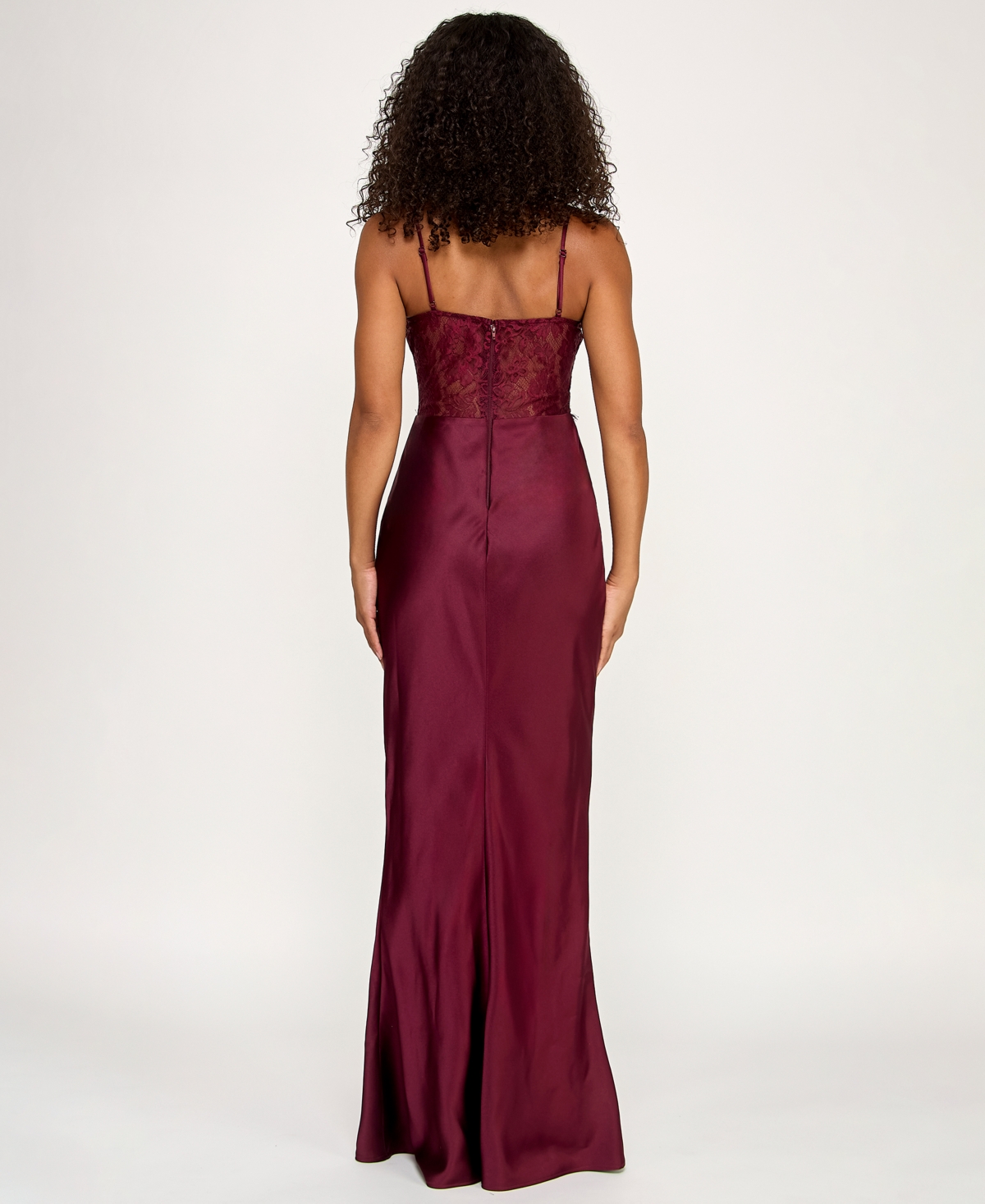 City Studios Juniors' Lace Busiter Trim Maxi Dress In Multi
