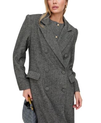 Women's Jakki Tailored Herringbone Print Coat
