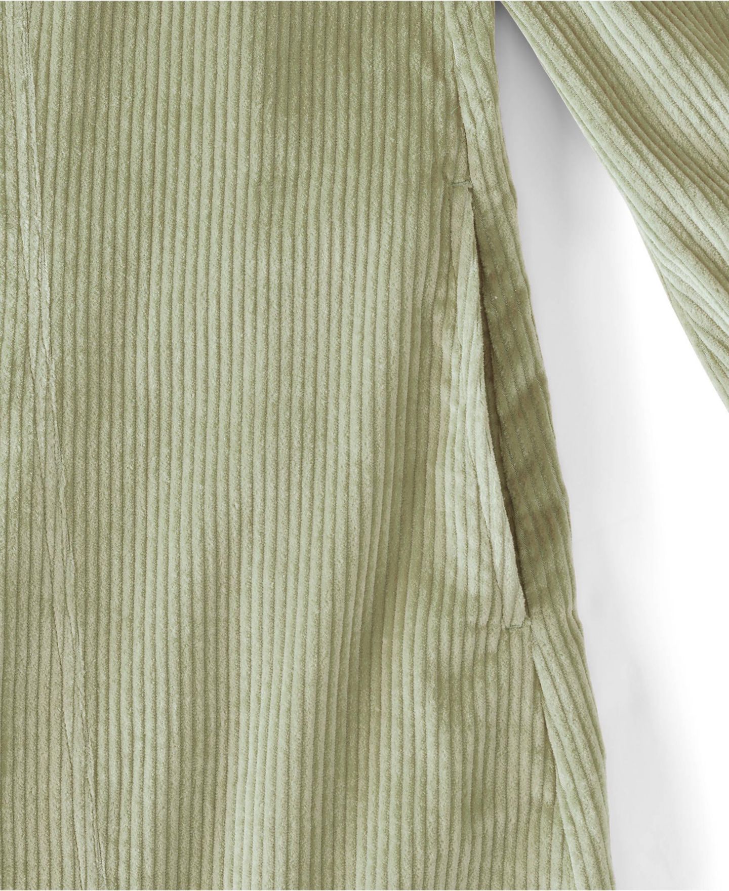 Женское платье Lands' End Wide Wale Cord Popover Long Sleeve Shirt Dress, цвет: Зелёный — фото 4
