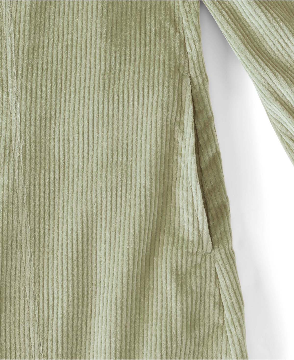 Lands' End Women's Wide Wale Cord Popover Long Sleeve Shirt Dress