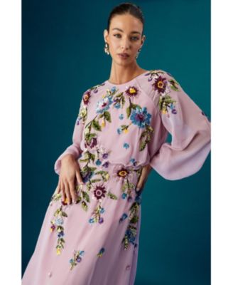 Women's Embellished Sequin Midi Dress