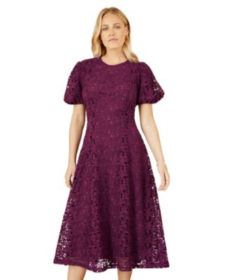 Women's Stretch Lace Midi Dress