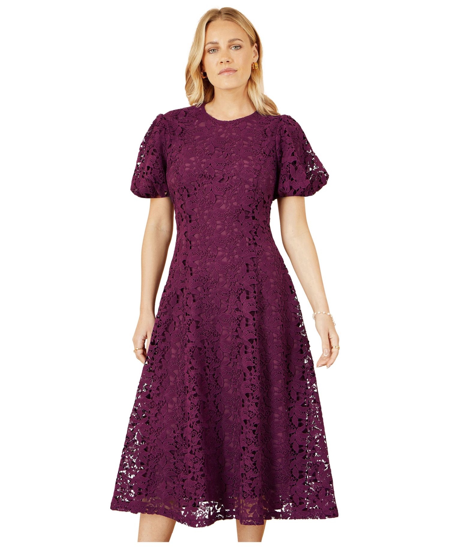 Women's Stretch Lace Midi Dress