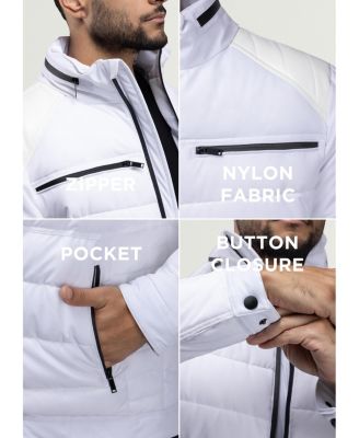 Men's Puffer Jacket With PU Shoulder