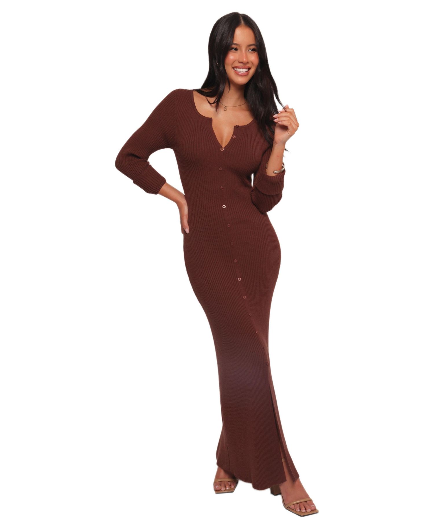 Women's Marshall Button Through Knit Maxi Dress
