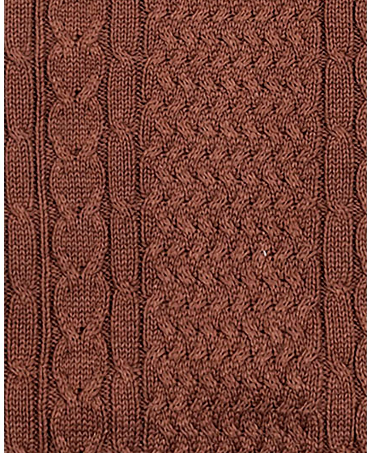 Hope & Henry Men's Organic Mock Neck Cable Sweater