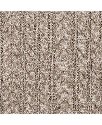 Men's Organic Half Zip Cable Pullover Sweater