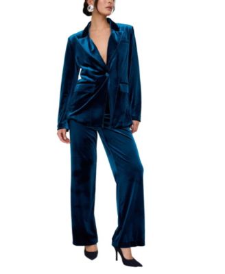 Women's Valerie Straight Leg Velvet Trouser