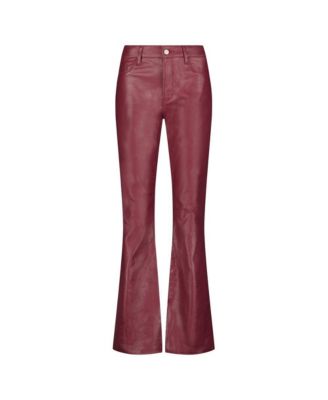 Women's Aria Coated Flare Jean - Merlot