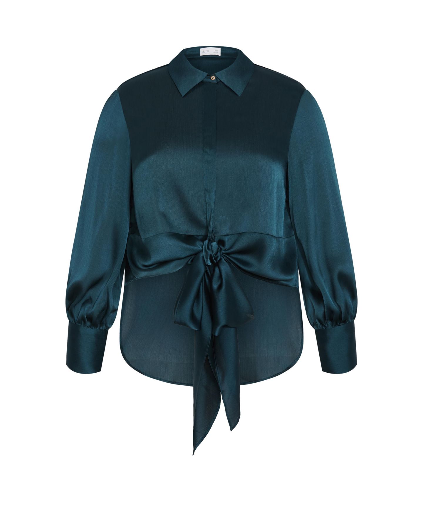 Женская рубашка CITY CHIC Plus Size Ellie, цвет: Глубокий бирюзовый — фото 5