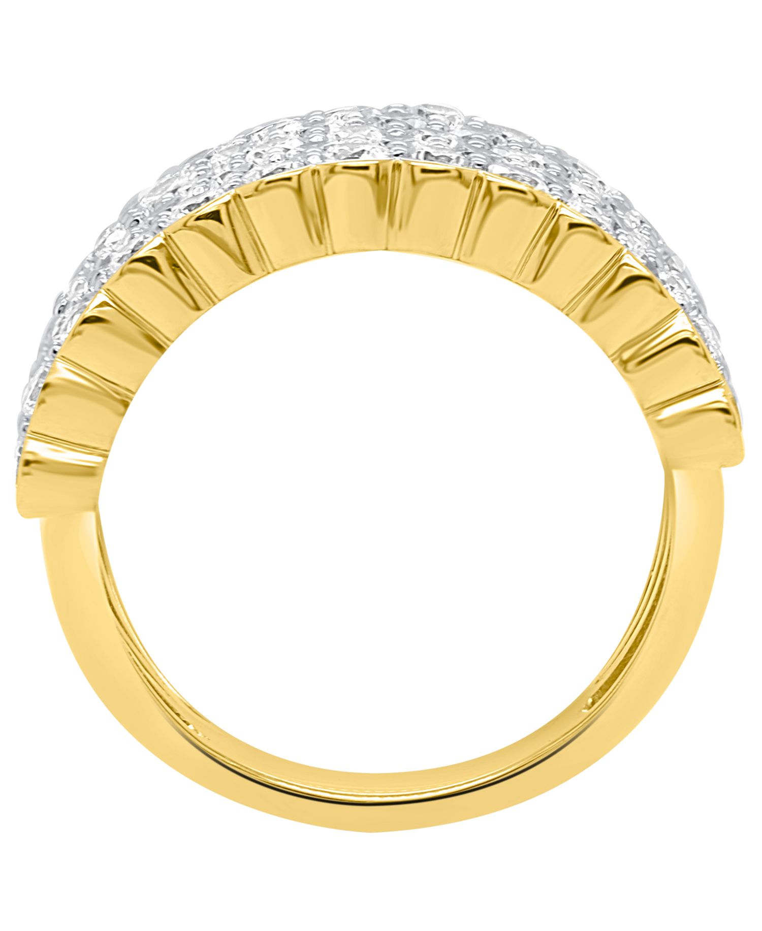 Lab-Grown Diamond Ring (3.ct. t.w.) in 14k Gold Plated Sterling Silver