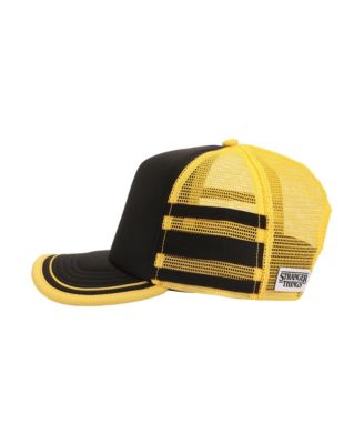 Men's Dustin Henderson Black & Yellow Cosplay Trucker Hat