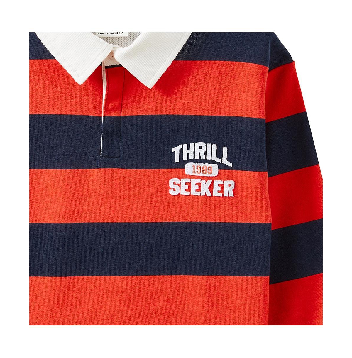 Cotton On Boys Rugby Polo Fleece Top