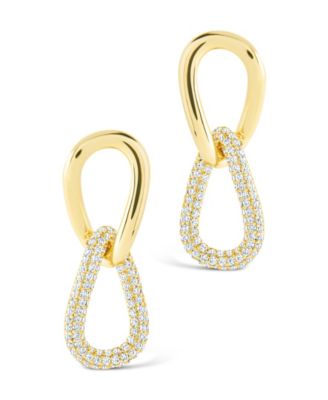 Sterling Silver Taissa CZ Chain Link Studs