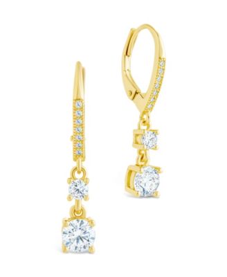 Sterling Forever - Sterling Silver Magdalena Brilliant Cut CZ French Clip Earrings