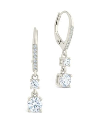 Sterling Forever Sterling Silver Magdalena Brilliant Cut Cz French Clip Earrings - Silver 62$