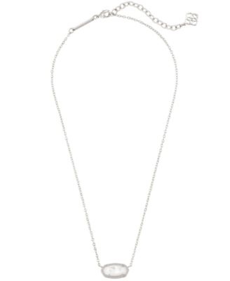 Elisa Imitation Pearl Silver-Tone Pendant Necklace