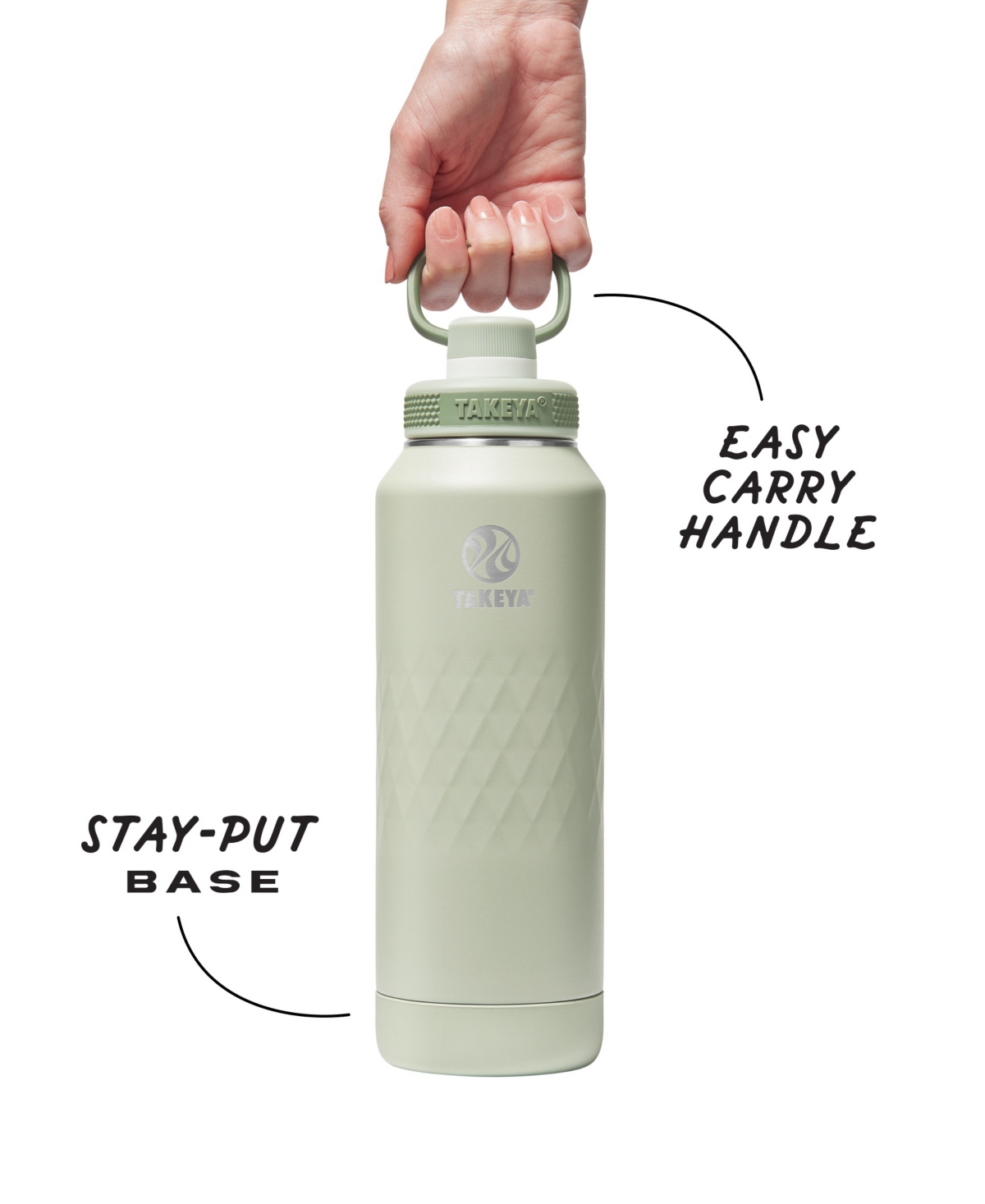 Takeya Sport 40 Oz. Triple-insulated Water Bottle With Spout Lid In Green