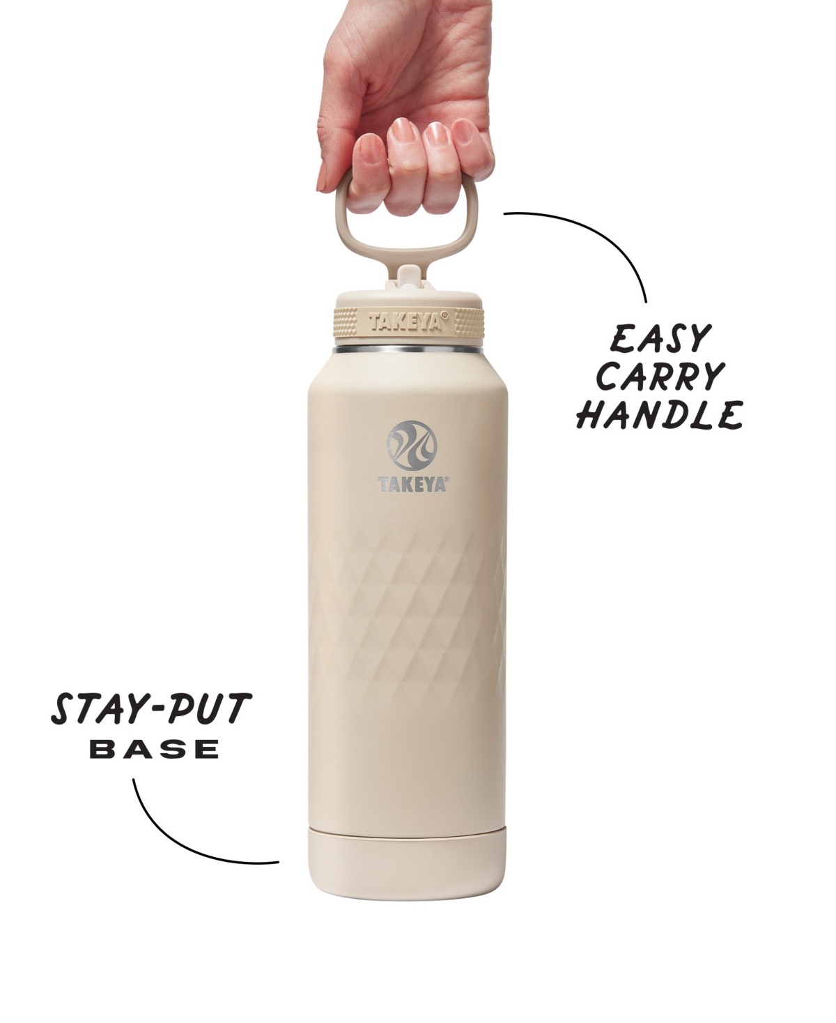 Takeya Sport 40 Oz. Triple-insulated Water Bottle With Straw Lid In Brown