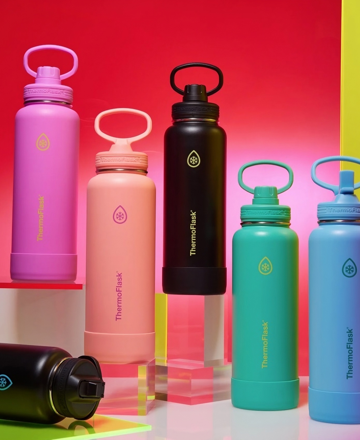 Thermoflask 32 Oz. Double Wall Vacuum Insulated Water Bottle With Spout Lid