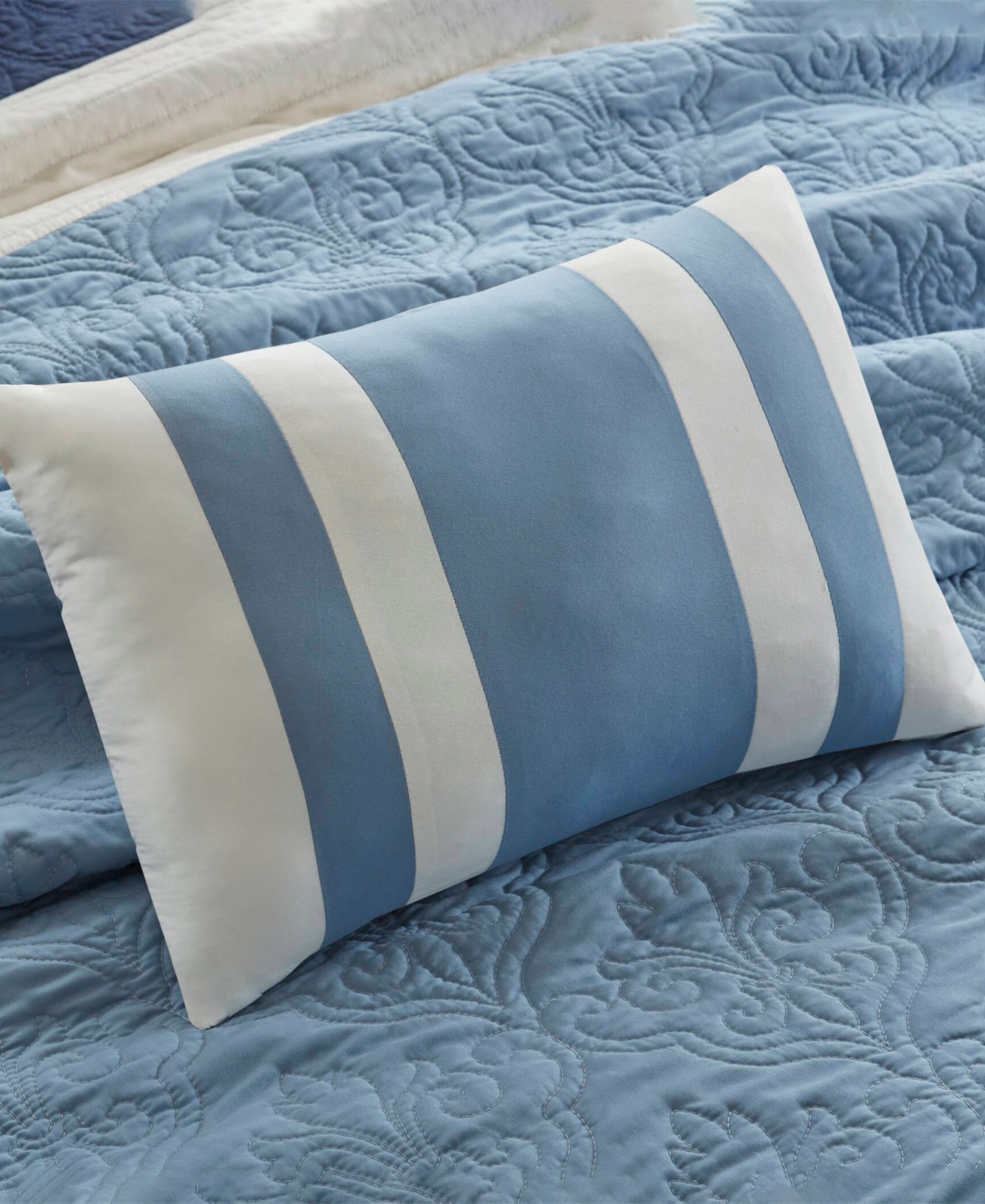 Madison Park Attingham 7-pc. Quilt Set, Full/queen In Blue
