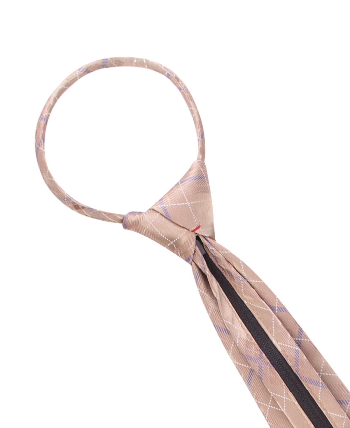 Tommy Hilfiger Boys Plaid Pattern Tie In Brown