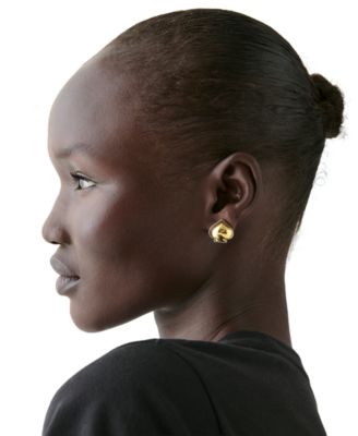 Silver-Tone Sculpted Stud Earrings (also in Gold-Tone)