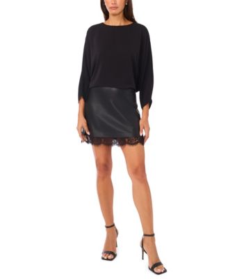 Women's Dolman 3/4-Sleeve Round Neck Top