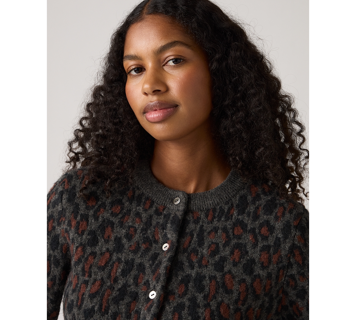 Levi's Tara Wooly Cardigan In Animal Print