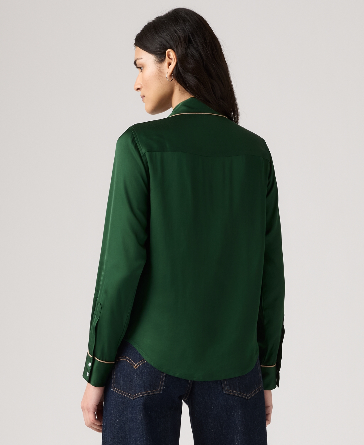 Levi's Women's Bradie Archival Long Sleeve Shirt In Green