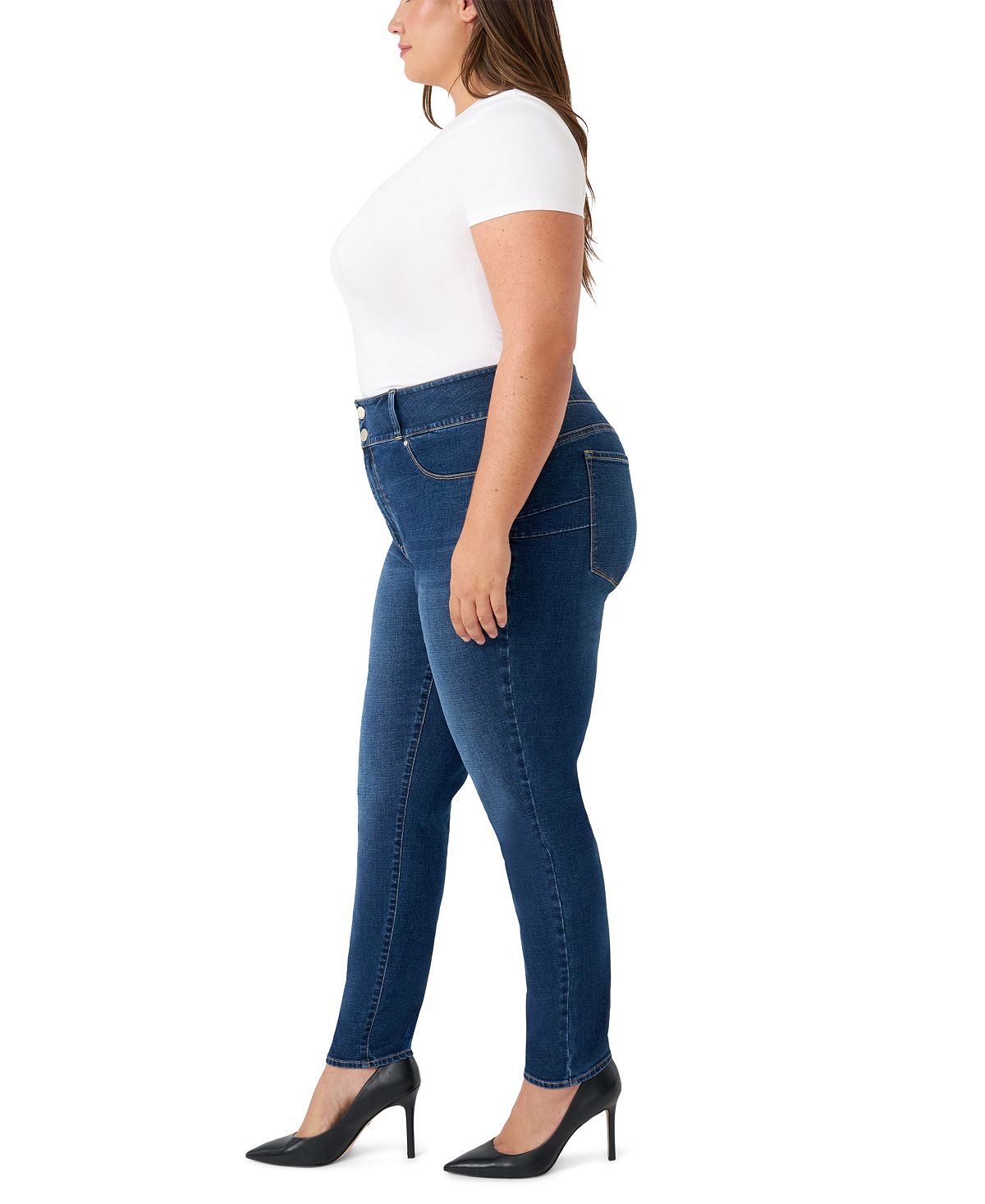Seven7 Plus Size High Rise Curvy Legging Jeans view 3 — MAYCSS fashion products