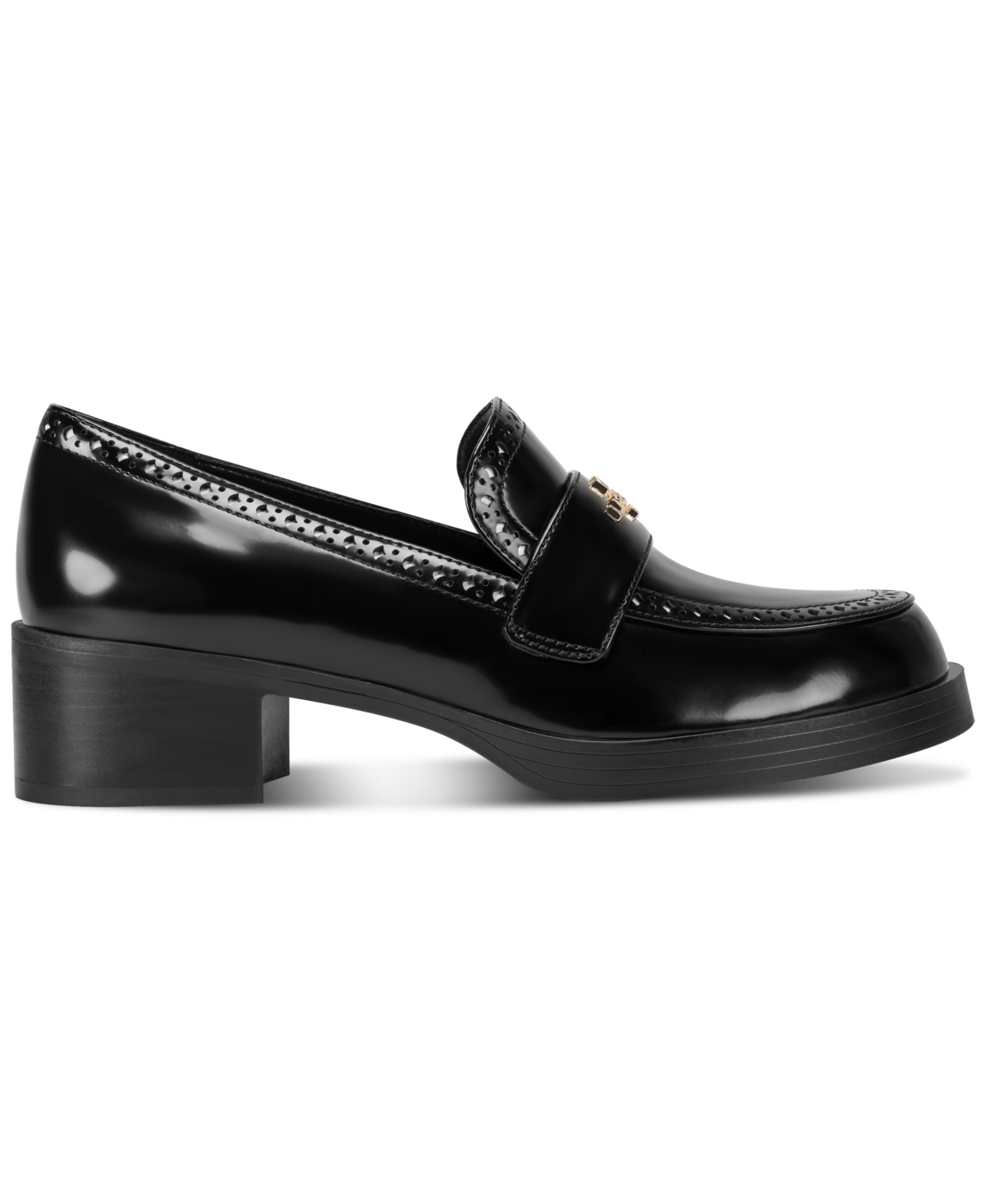 Karl Lagerfeld Paris Cenella Block Heel Loafer In Black