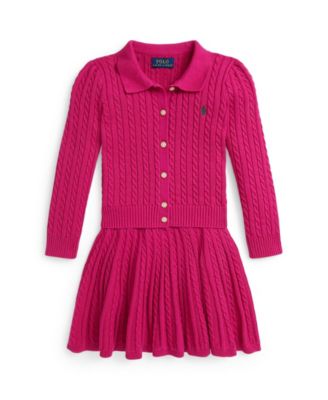 Girls' 2T-6X Crewneck Cardigan and Skirt, 2 Piece Set