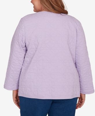 Plus Size Hilton Head Floral Quilted Patchwork Jacket